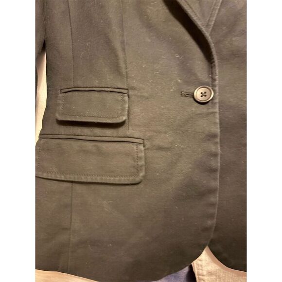 Banana Republic Women's Black Blazer 00P Tailored One-Button Jacket - Picture 6 of 10
